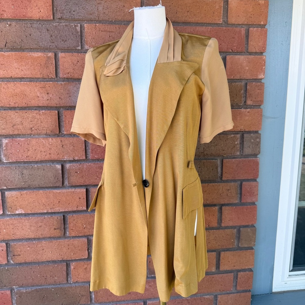 Vintage Mimsy Paris Jacket 1980s Workwear | Mustard Yellow |‎ Size 1 - Small